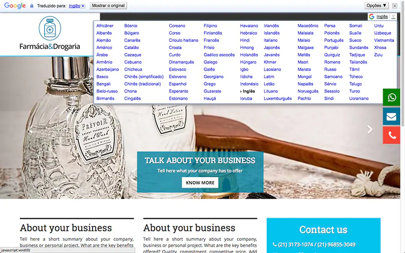 criar site multilingue